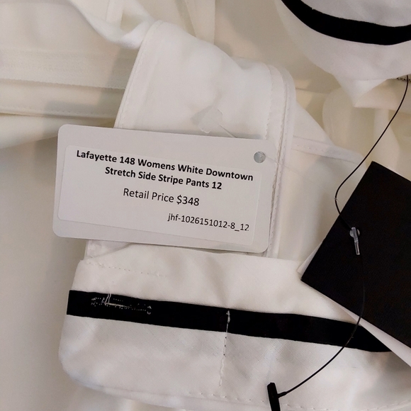 Lafayette 148 strip downtown stretch side stripe pants - Picture 6 of 15